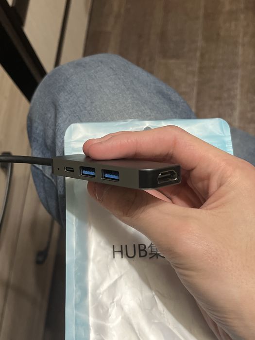 Док-станция Grwibeou 4-Port HUB черный