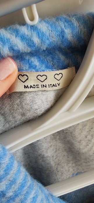 Палто в синьо и сиво