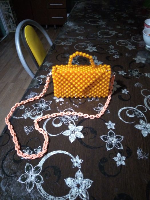 Крутая сумка из бусен. Ручная работа. 13000
