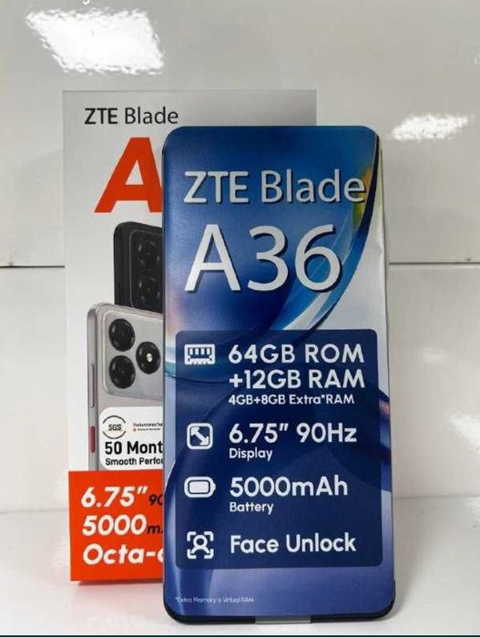 ZTE Blade A36 4+8 ГБ/64 ГБ.