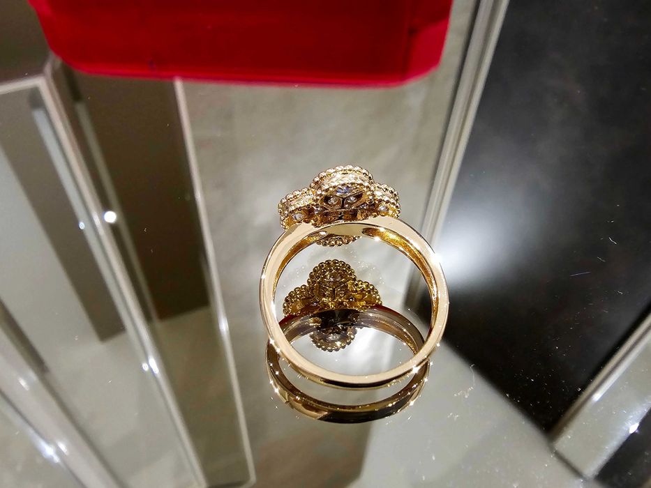 Van Cleef & Arpels VCA Rose Diamond Alhambra Clover Дамски Пръстен