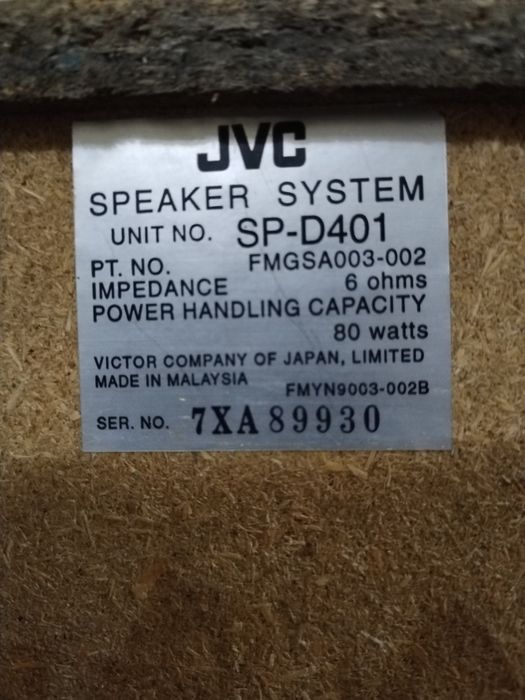 Boxe JVC 80W pe 6 ohmi Hi-Fi