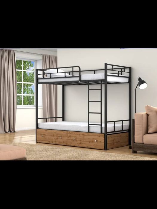 Двухъярусная кровать Loft krovat темир крават metal kalavat Kanada