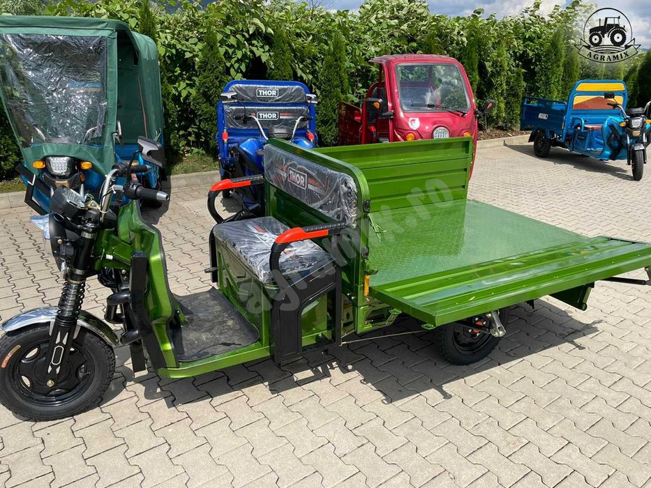 Triciclu Thor worker basculabil cu bena Agramix nou oferta rate