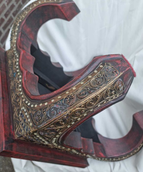 Антична маса за опиум. Махагон.