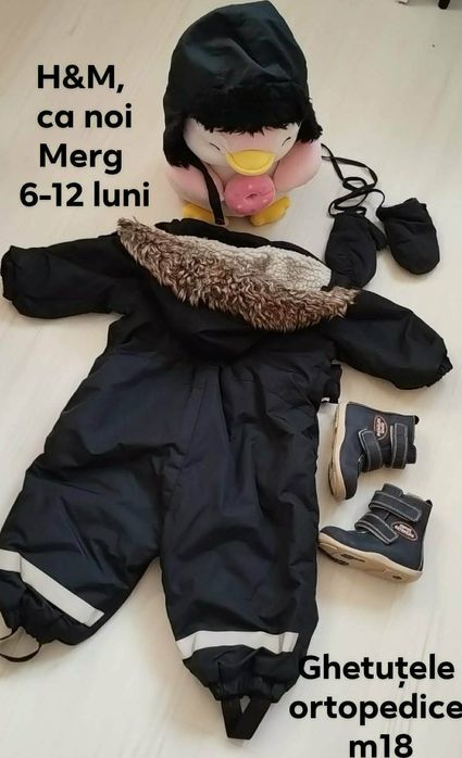 Tinuta completa iarna bebelusi 6-12 luni