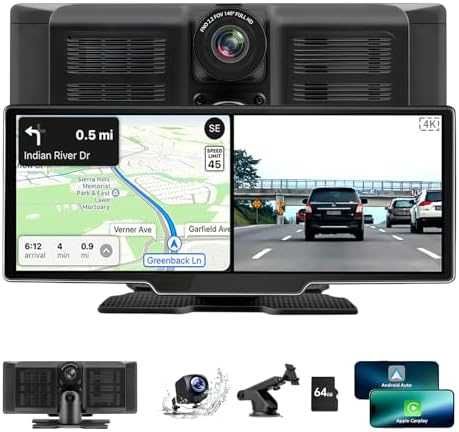 Нов Безжичен CarPlay Android Auto дисплей 10.26 4K и камера паркиране