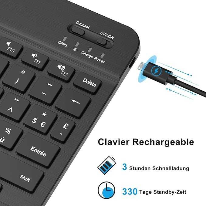 Безжична Bluetooth клавиатура за iPad, iPad Air/Pro, Samsung, Xiaomi