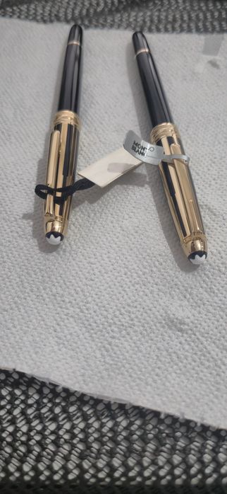Set Montblanc Solitaire Doué Gold 144 – stilou + rollerball – peniță aur 18K – NOS