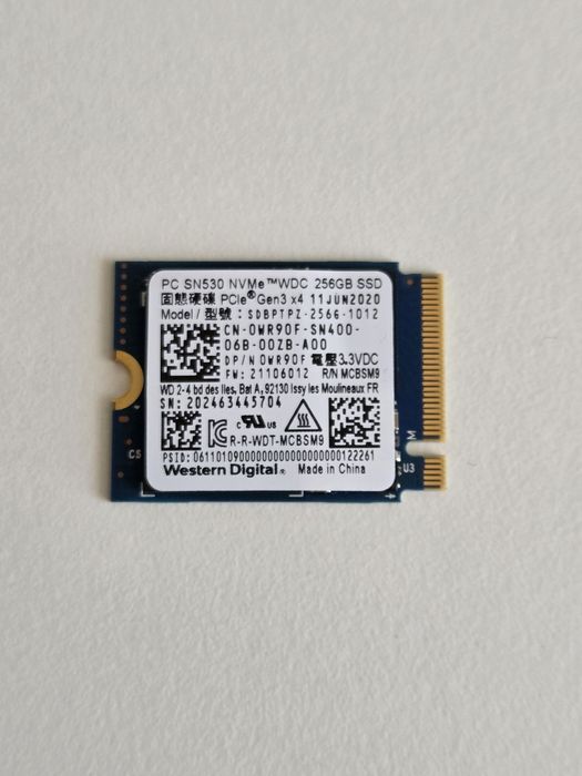 Ssd nvme Western Digital SN530 256 Gb