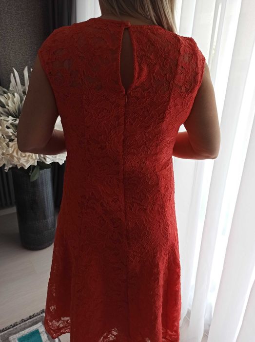 Rochie Sense , editie limitata, corai , dantela elastica