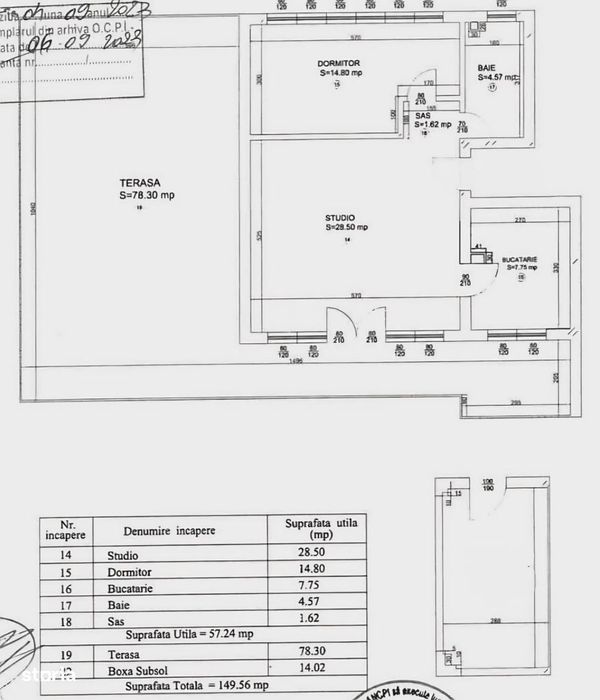 Apartament 2 Cam cu Terasă Metrou Republica