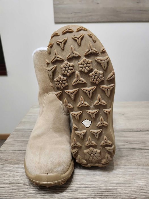 Дамски непромокаеми кожени ботуши за преходи в сняг SH500