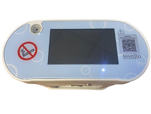 Concentrator de Oxigen Portabil Lovego SG02L – Ecran Tactil, Pachet Complet (Autonomie + Auto), Stare Ca Nouă