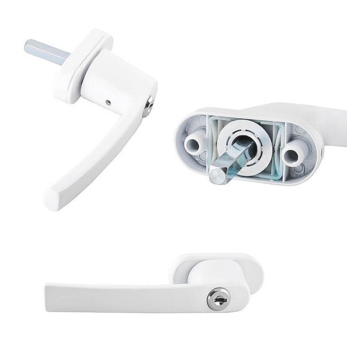 Дръжка за прозорец и врата, с 2 ключа, универсален модел, сигурност