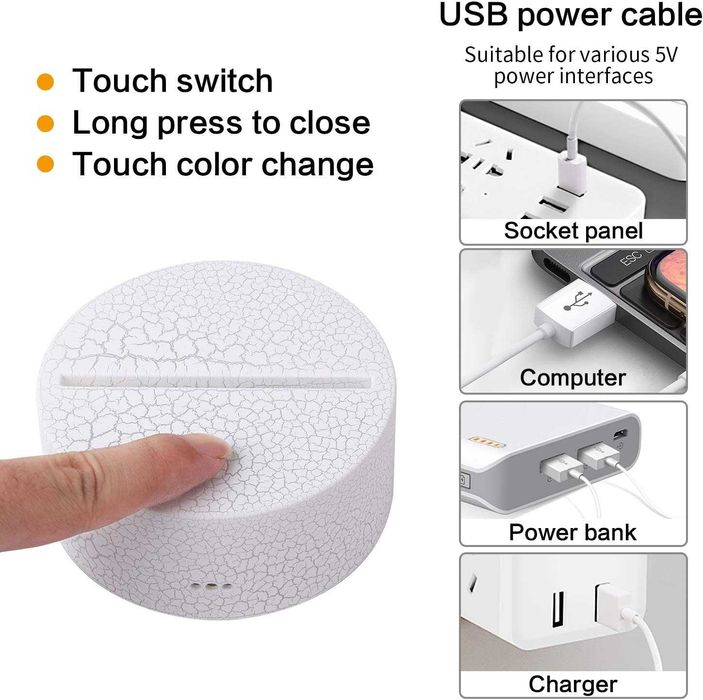 PIKACHU 3D лед лампа