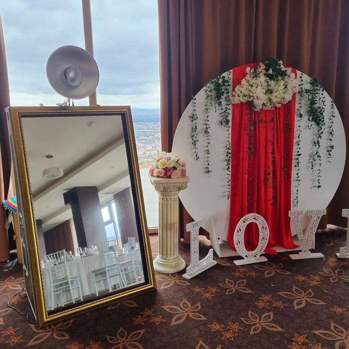 Cabina foto (Oglinda Foto) Fum greu dansul mirilor ,Masina baloane fum