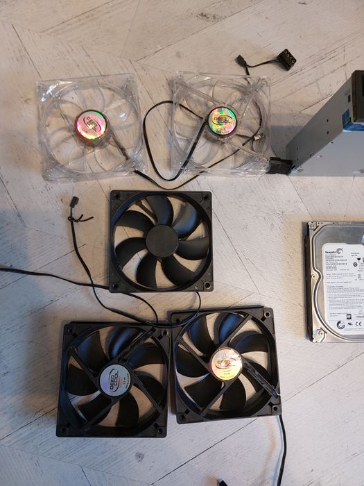 Корпус DeepCool Kendomen Titanium + жёсткий диск + дисковод + кулеры