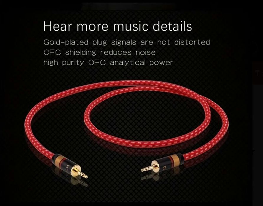 Новый aux 3.5 мм аудио кабель.