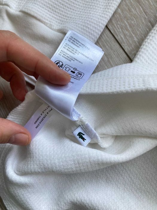 Lacoste мъжка бяла блуза фланела размер М