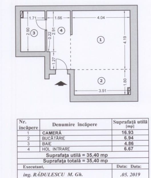 Studio de vanzare Unirii / parc Carol