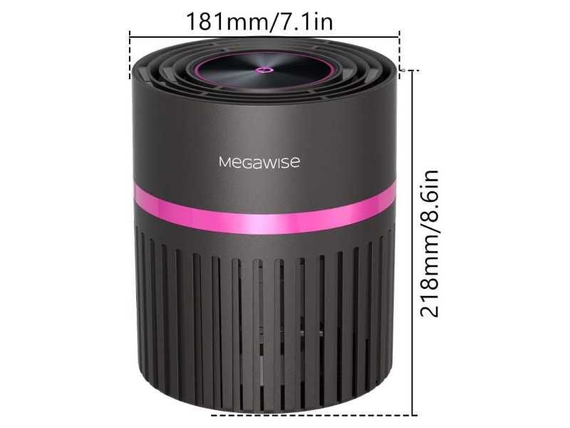 Пречиствател за Въздух MEGAWISE EPI810 - 8W, Черен