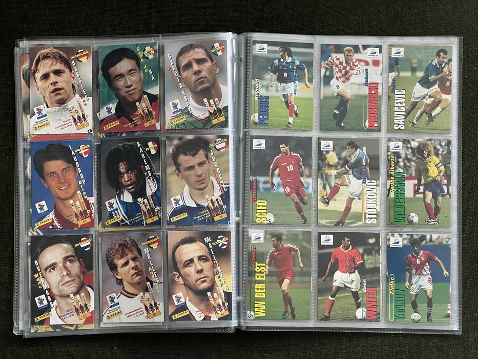Panini World Cup 1998 Franta 98 Set Complet 100 Trading Cards / Binder