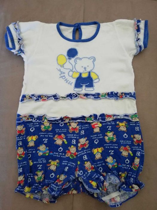 Лот бебешки бодита с ръкав 62 см. 9 части