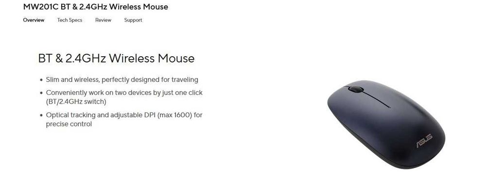 ASUS MW201C Dual mode mouse