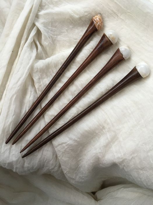 Ръчно изработени дървени фуркети за коса