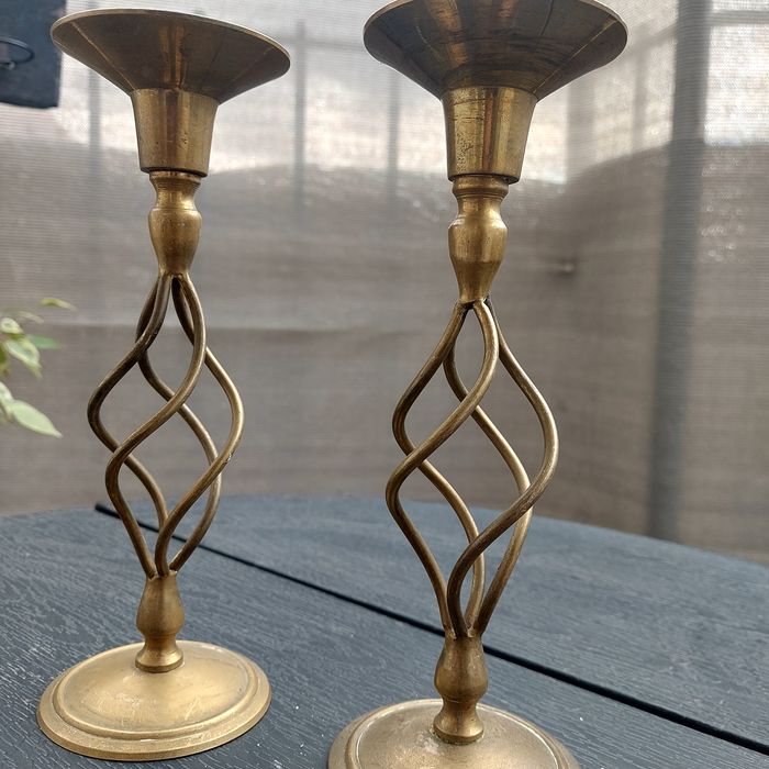 Свещници -дърво ,месинг  ,комбинирани