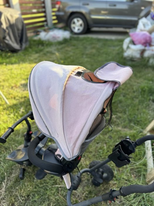 Tricicletă pentru copii cu mâner parental și copertină