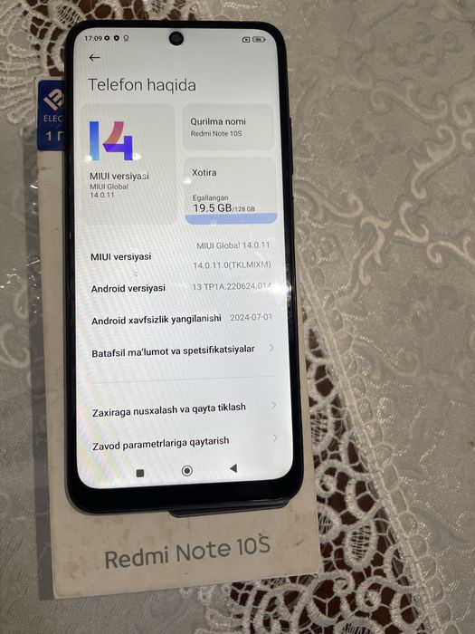 Redmi note 10 s 128gb