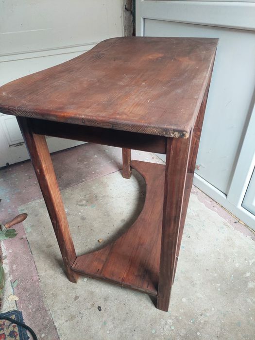 Masa țărănească lemn tei cu lighean de alamă