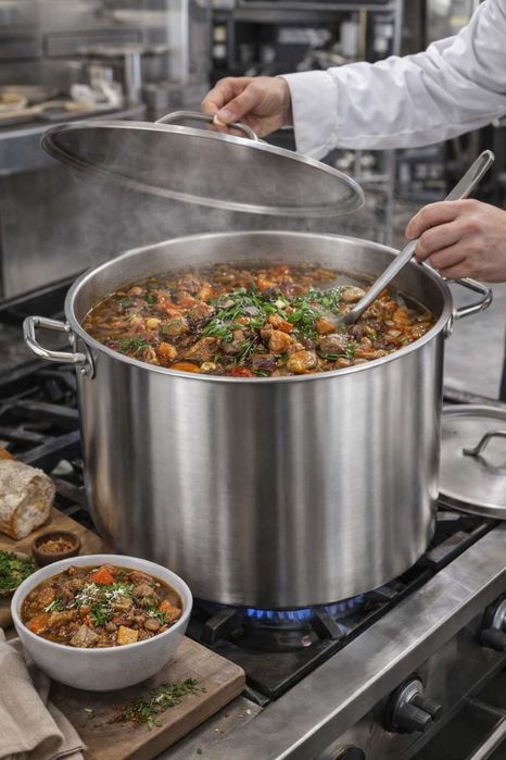 Oala inox profesionala 170L 60x60 cm pentru horeca catering