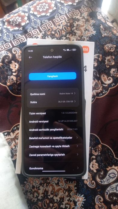 Redmi note 14 256xotira