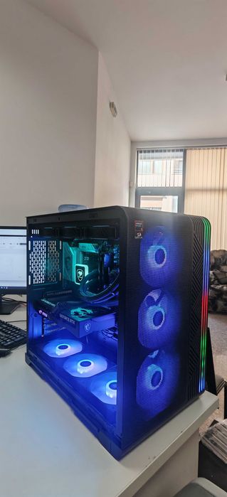 Супер Геймърско PC Ryzen 5 9600X/32Gb 6000 Kingston/1TB SSD/MSI RTX 5060/WiFi&BT/Гаранция