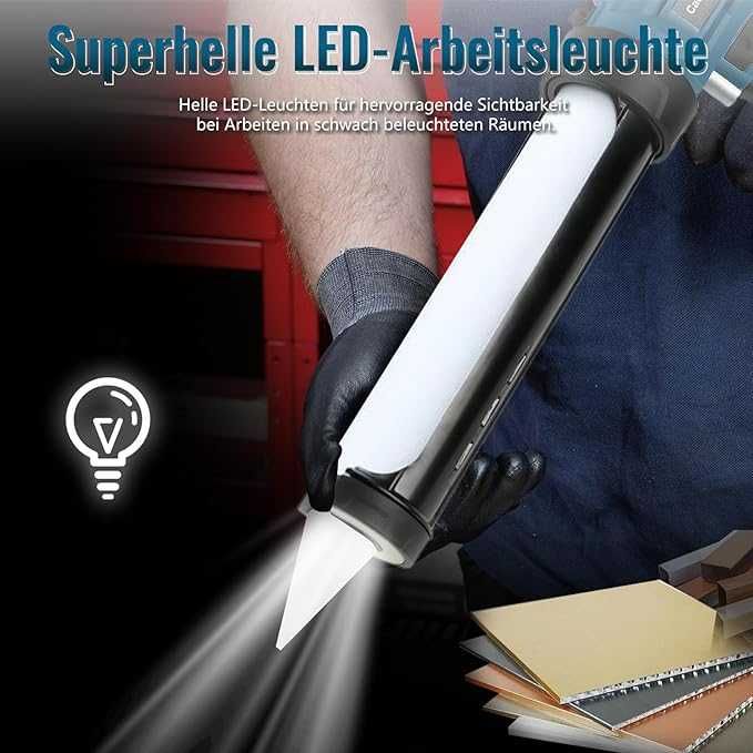 Presă de cartușe cu baterie compatibilă cu pistolul de silicon Makita de 18 V