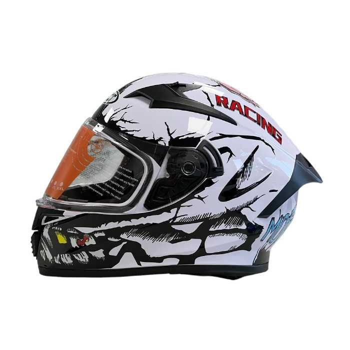 Cască de motocicletă cu ochelari de soare integrați – mărimi S/M/L/XL