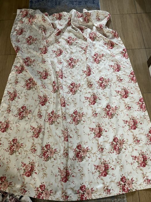 Set draperii cu imprimeu floral