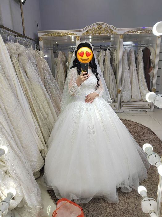 Келин куйлак сотилади янги бир марта кийилган