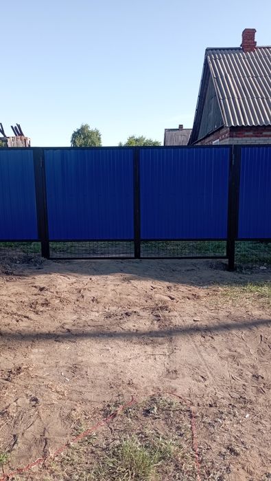 Забор,ворота,теплицы.