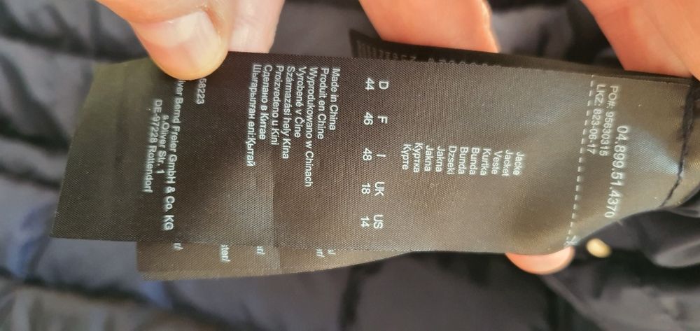 Geacă de pene și puf