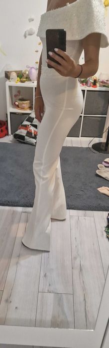 Salopeta alba cu paiete, BBY, XS