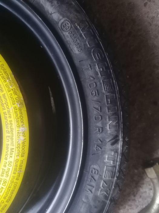 Резервна гума "патерица" за W, AUDI  14' 4/100.+ ключ за нея.