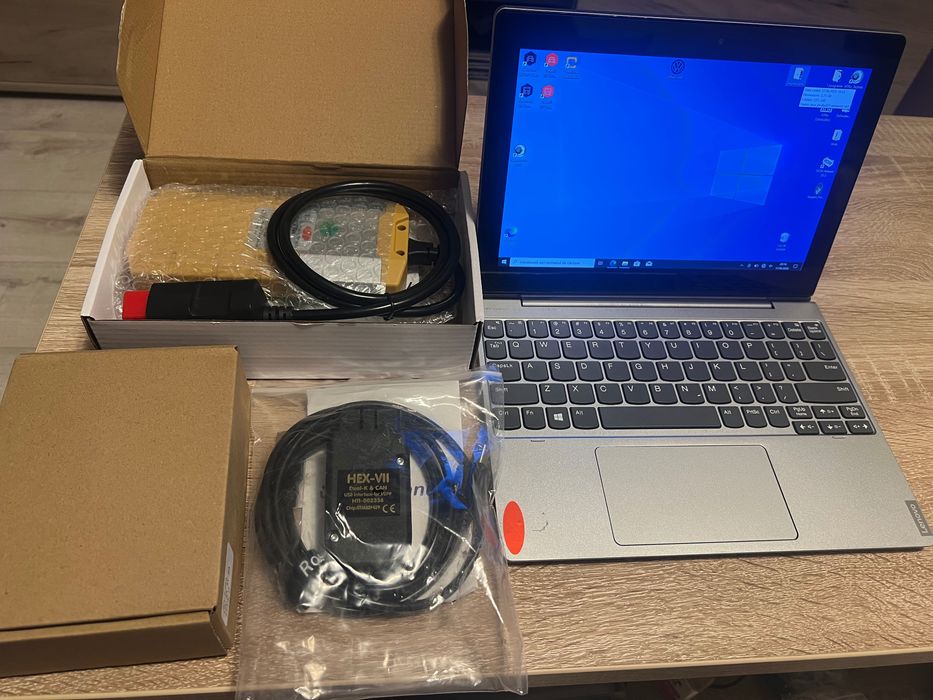 Kit tableta / laptop  Lenovo D330 + tester / diagnoză delphi 2021 + VCDS 2025