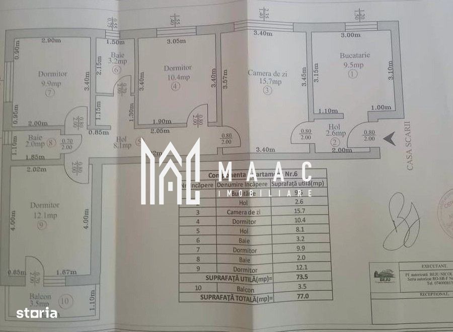 Apartament 4 camere I 73 Mpu I Etaj 1 I Decomandat I Rahovei