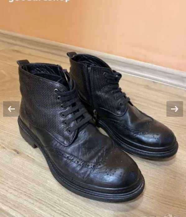 Черни мъжки боти естествена кожа Боти Lasocki ССС