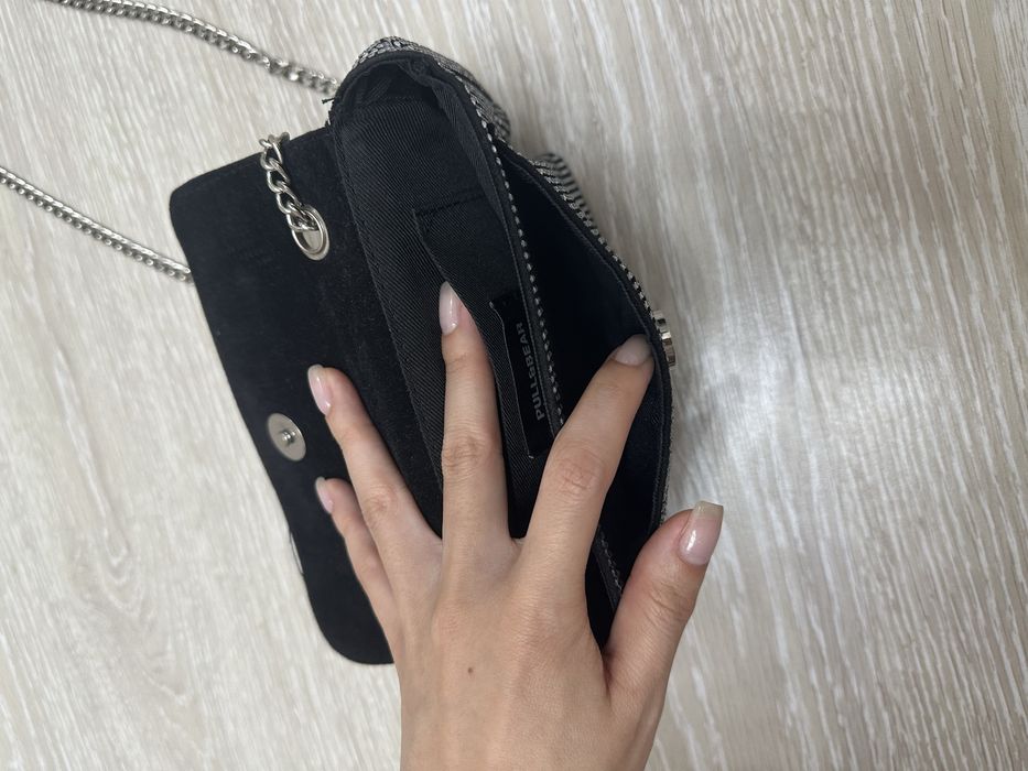 Сумка pull&bear со стразами прямоугольная