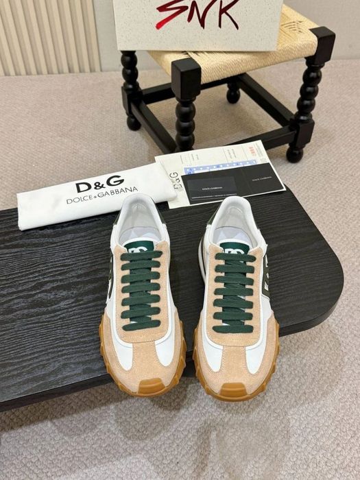 D&G DG Logo Sneaker "White/Beige/Green" - размер 45